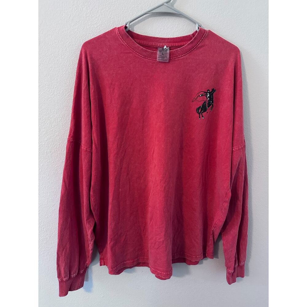 Texas Tech womens size large red raiders cowboy baseball athletic shirt
